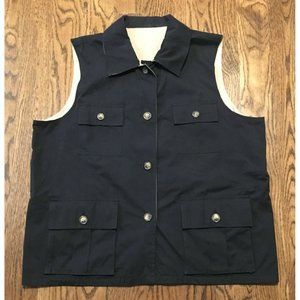 Orvis Reversible Travel Fishing Vest Black Khaki